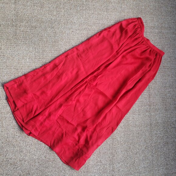 Joie Flowing Red Silk Maxi Skirt Women's Small - Picture 6 of 12